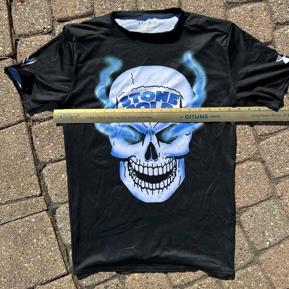 WWE Stone Cold Steve Austin X Under Armour Compression T Shirt Sz XL Rare - Picture 6 of 9
